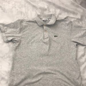 Grey Lacoste girls polo.